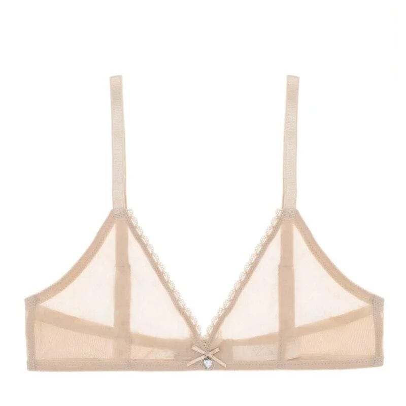 Beige Transparenter Bralette-BH