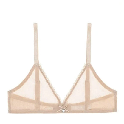 Beige Transparenter Bralette-BH