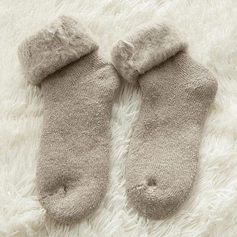 Beige Warme Damensocken