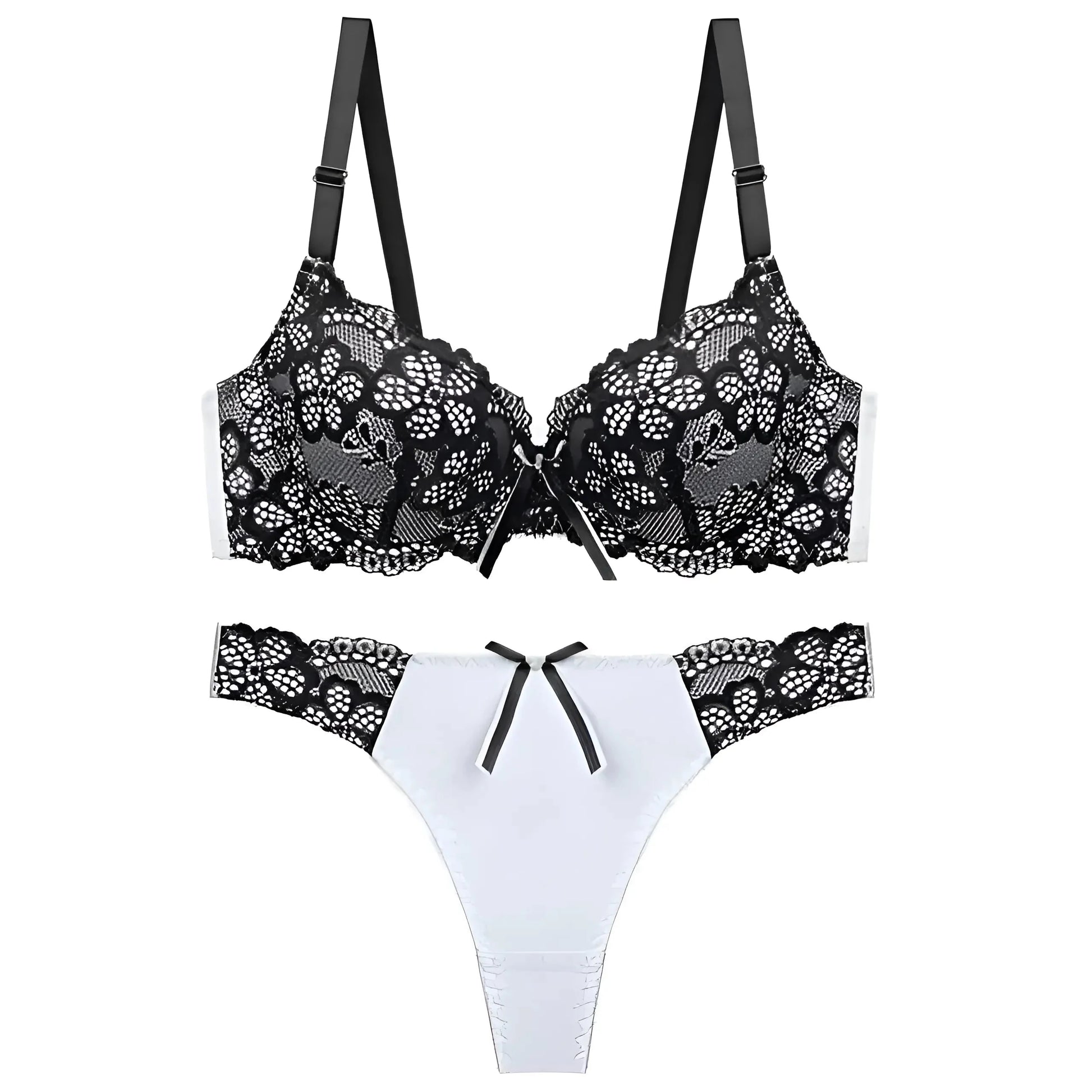 Black Classic Lace Lingerie Set