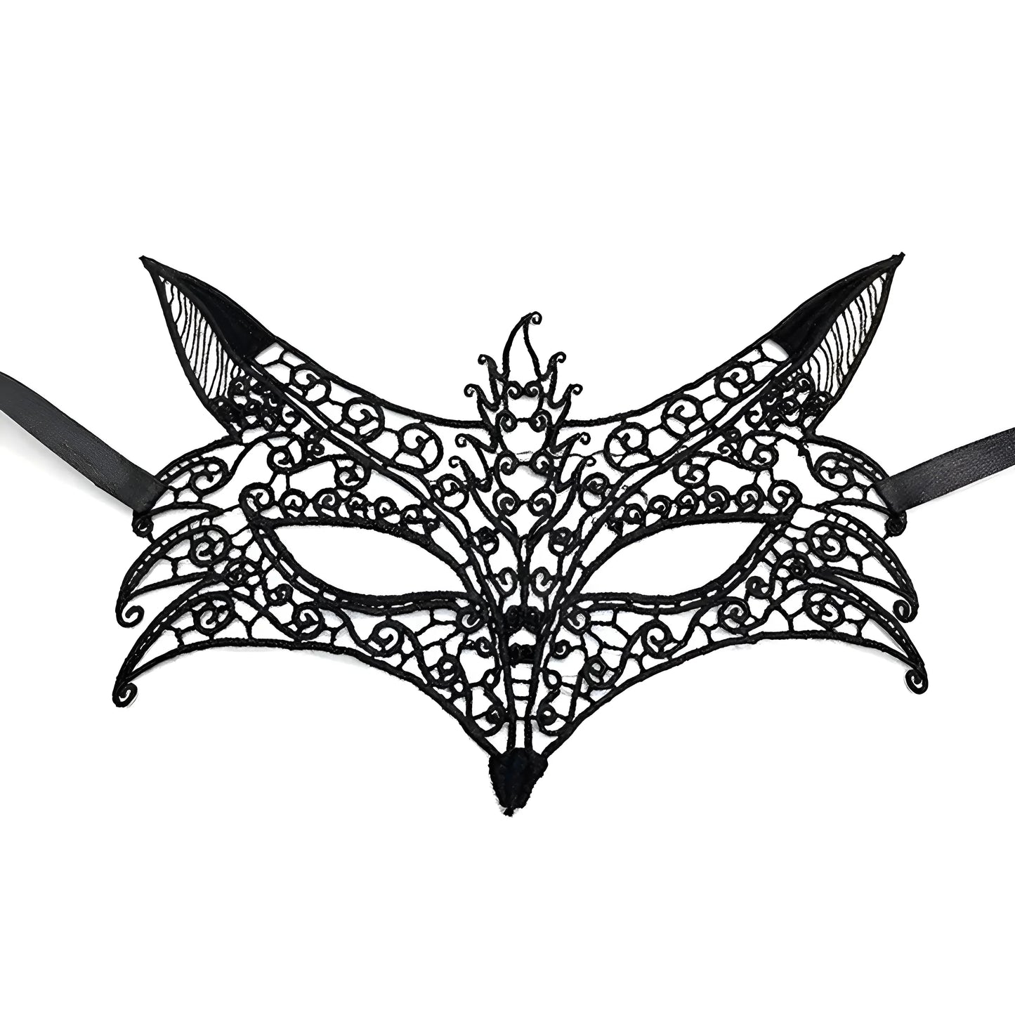 Black Lace Fox Mask