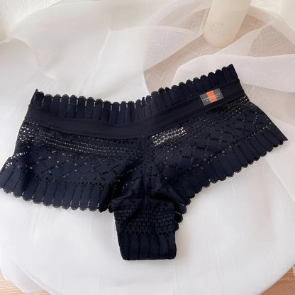 Black Lace High-Waisted Knickers