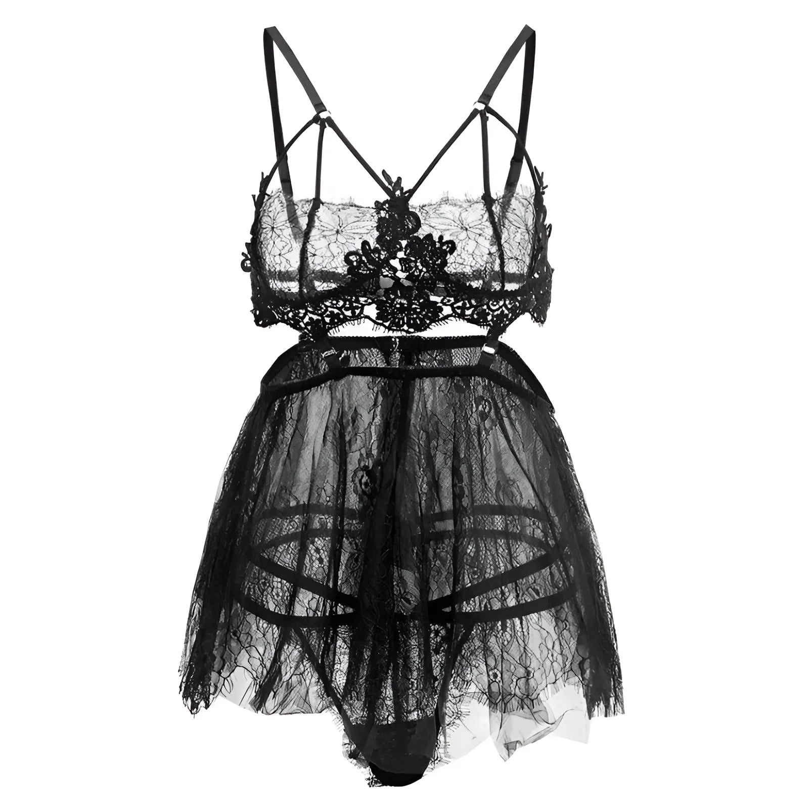 Black Lace Lingerie Set