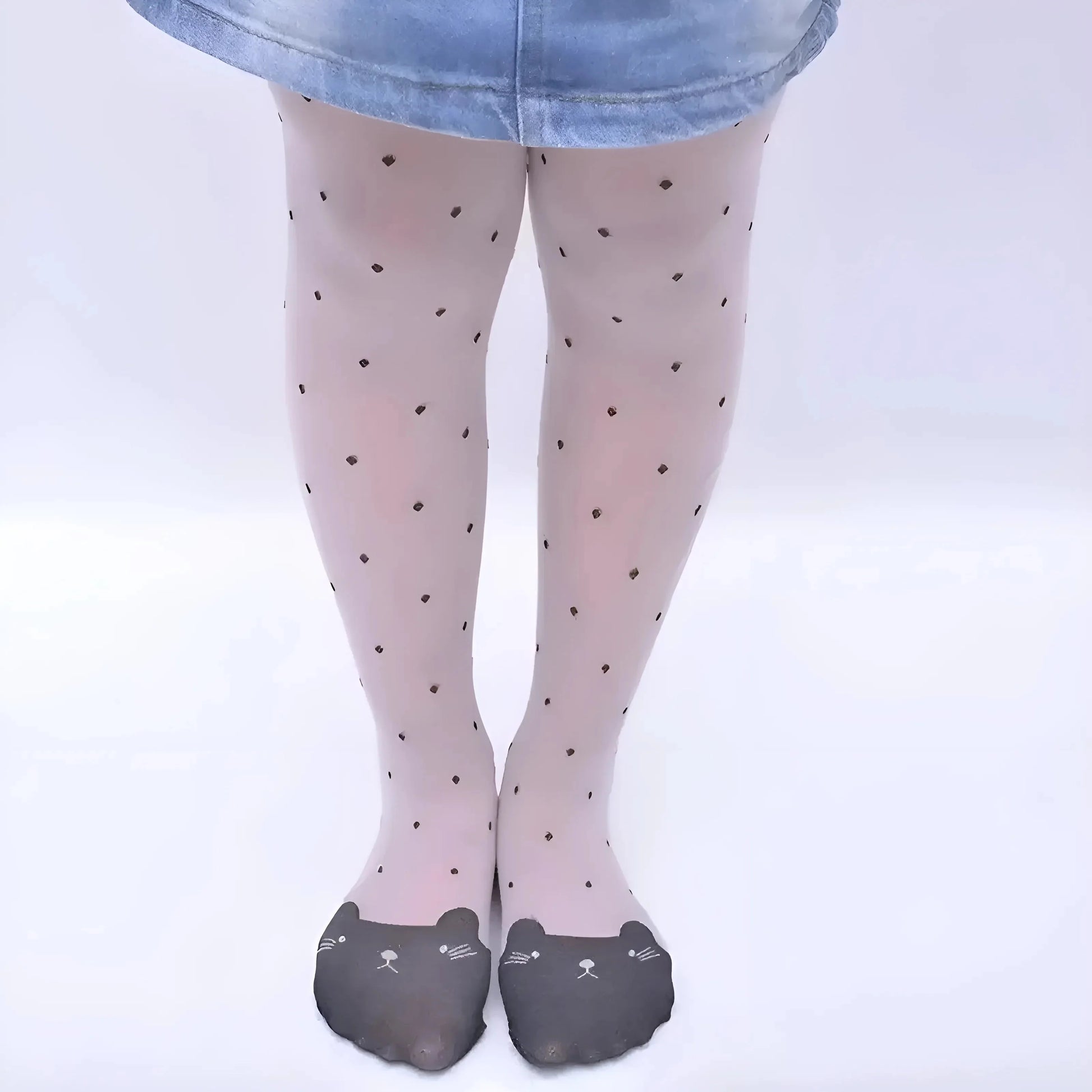 Black Polka Dot Sheer Tights