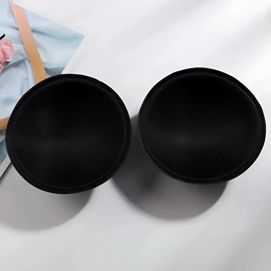 Black Round Fabric Bra Inserts