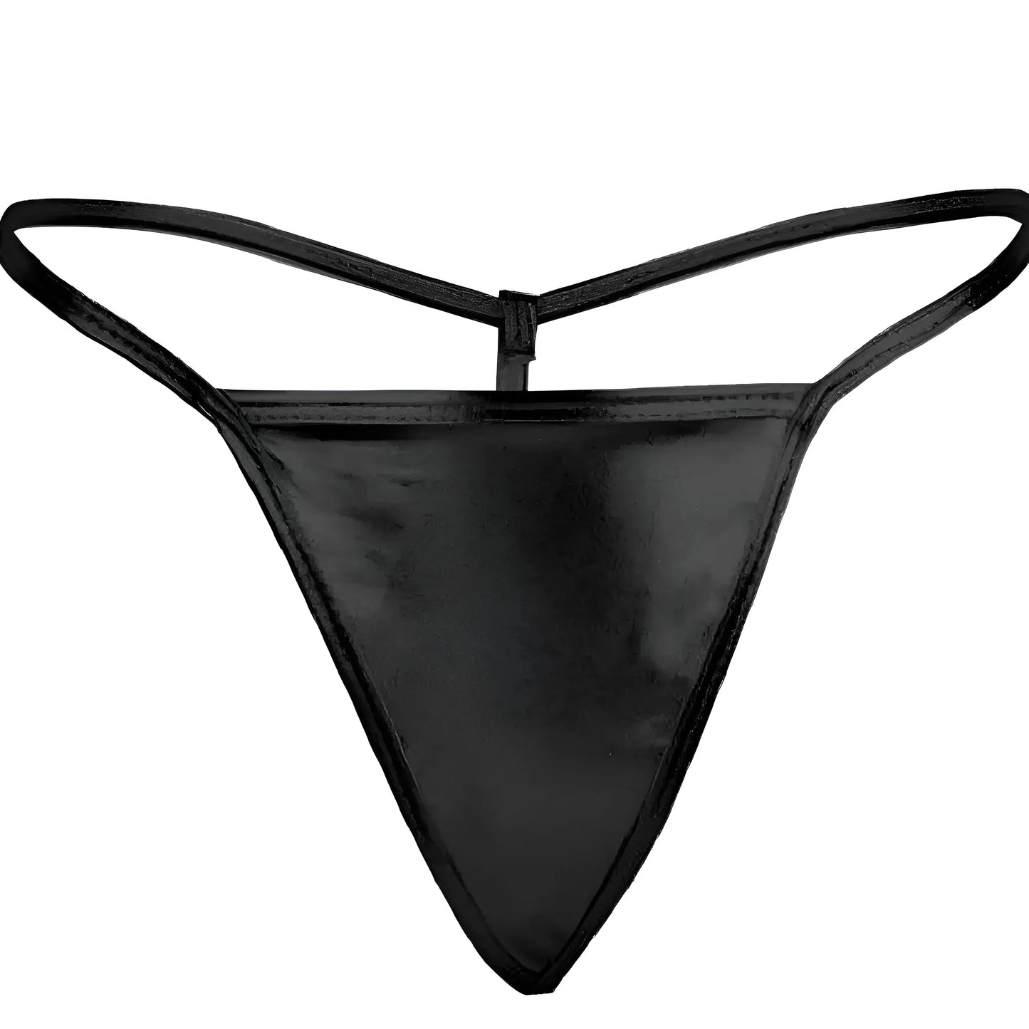 Black Satin String Thongs