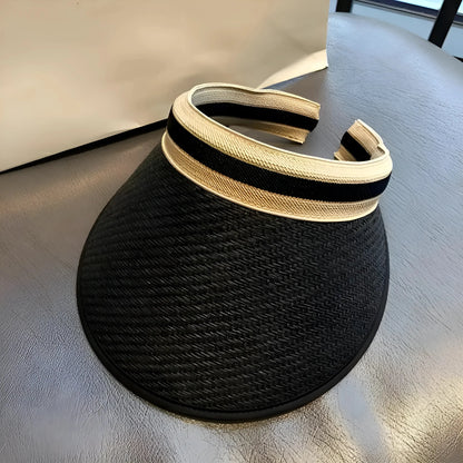 Black Straw Sunshade Hat