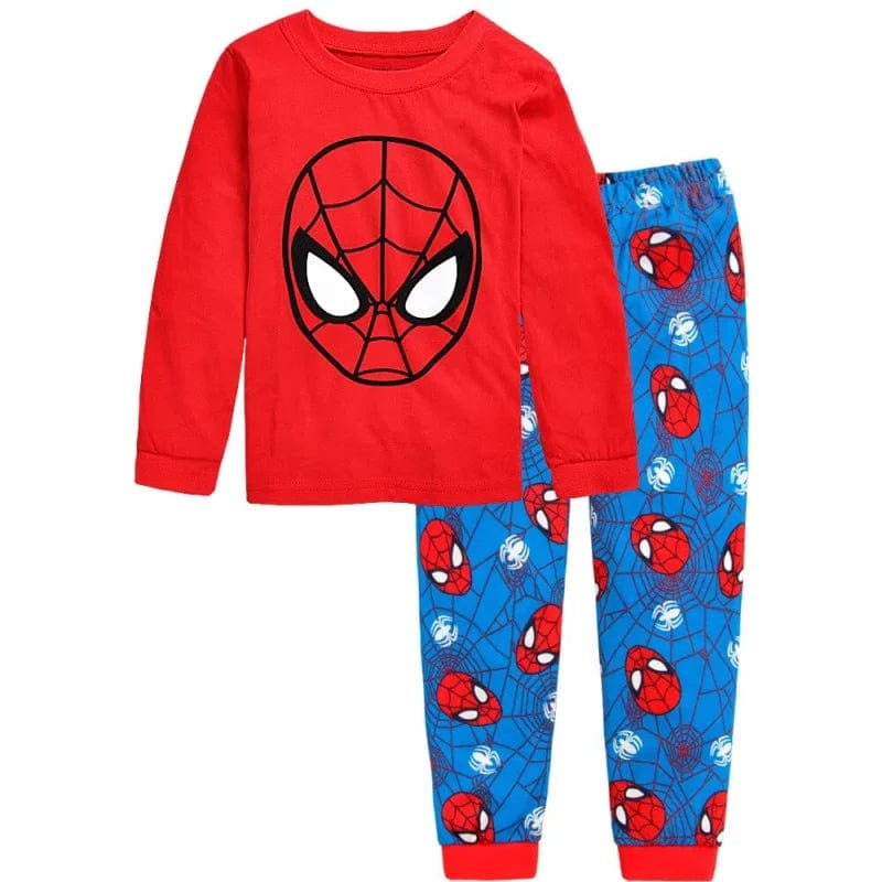 Blau Kinderpyjama mit Superheldenmotiv