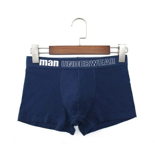 Blau Klassische Herren-Boxershorts von Manunderwear