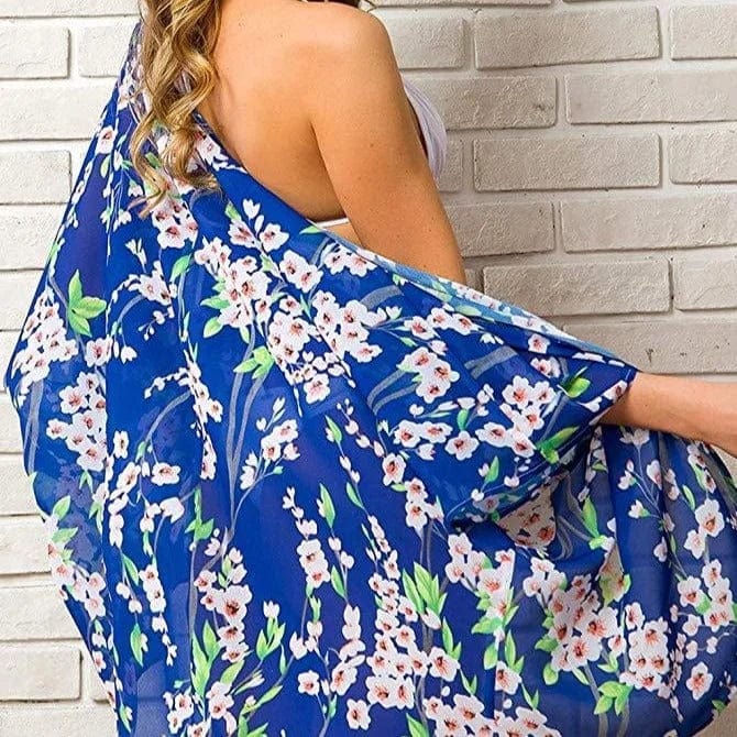 Blau Kurzer Strandkimono