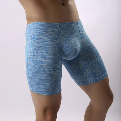 Blau Lange, atmungsaktive Boxershorts für Herren