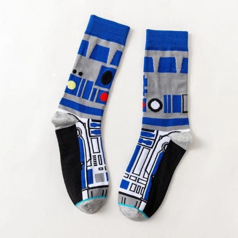 Blau Lange Herrensocken mit Star Wars Helden