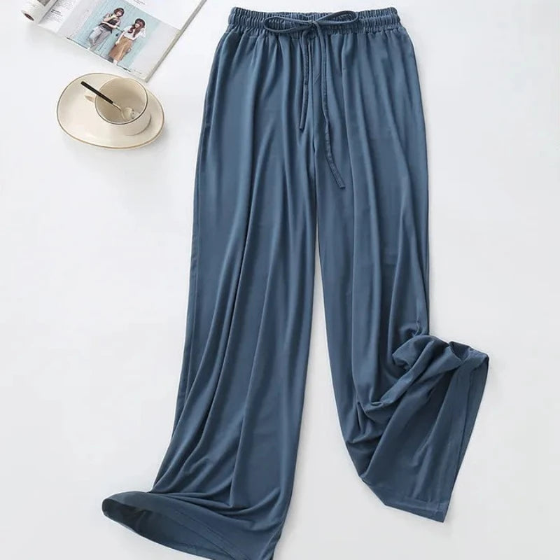 Blau Locker sitzende Hose zum Schlafen