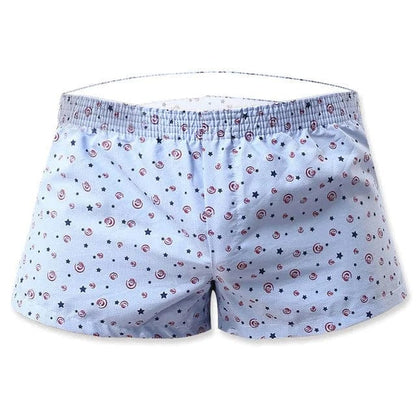 Blau Lockere Boxershorts für Herren