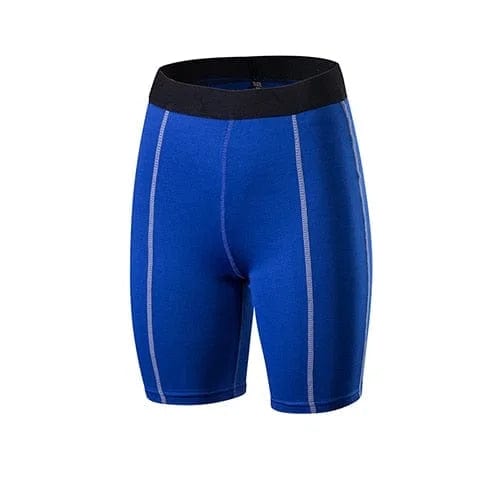 Blau Mittellange Sportshorts