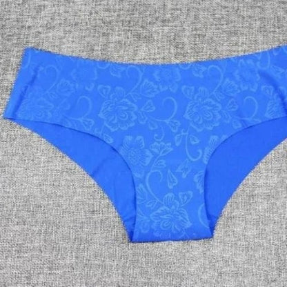 Blau Slip mit eleganten Blumen