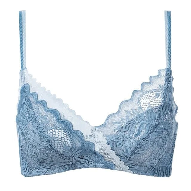 Blau Spitzen-BH im Bralette-Schnitt