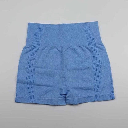 Blau Sportshorts mit hoher Taille