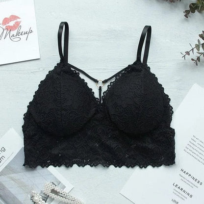  Bralette aus Spitze mit Trägern