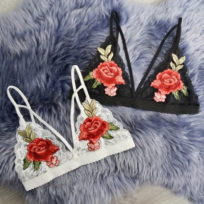  Bralette-BH aus Spitze mit Blumen