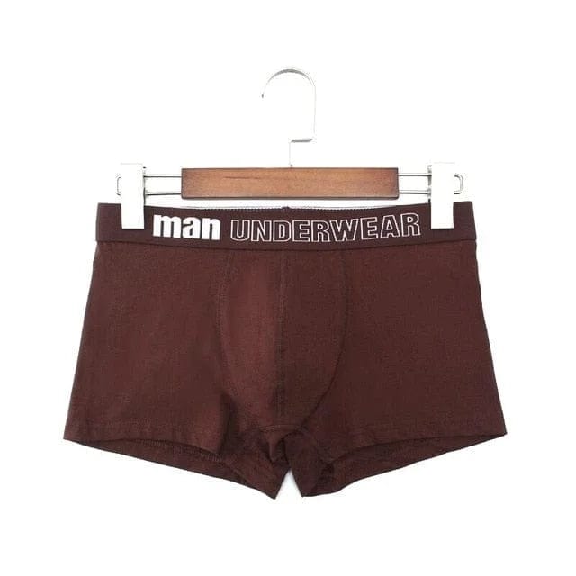 Braun Klassische Herren-Boxershorts von Manunderwear