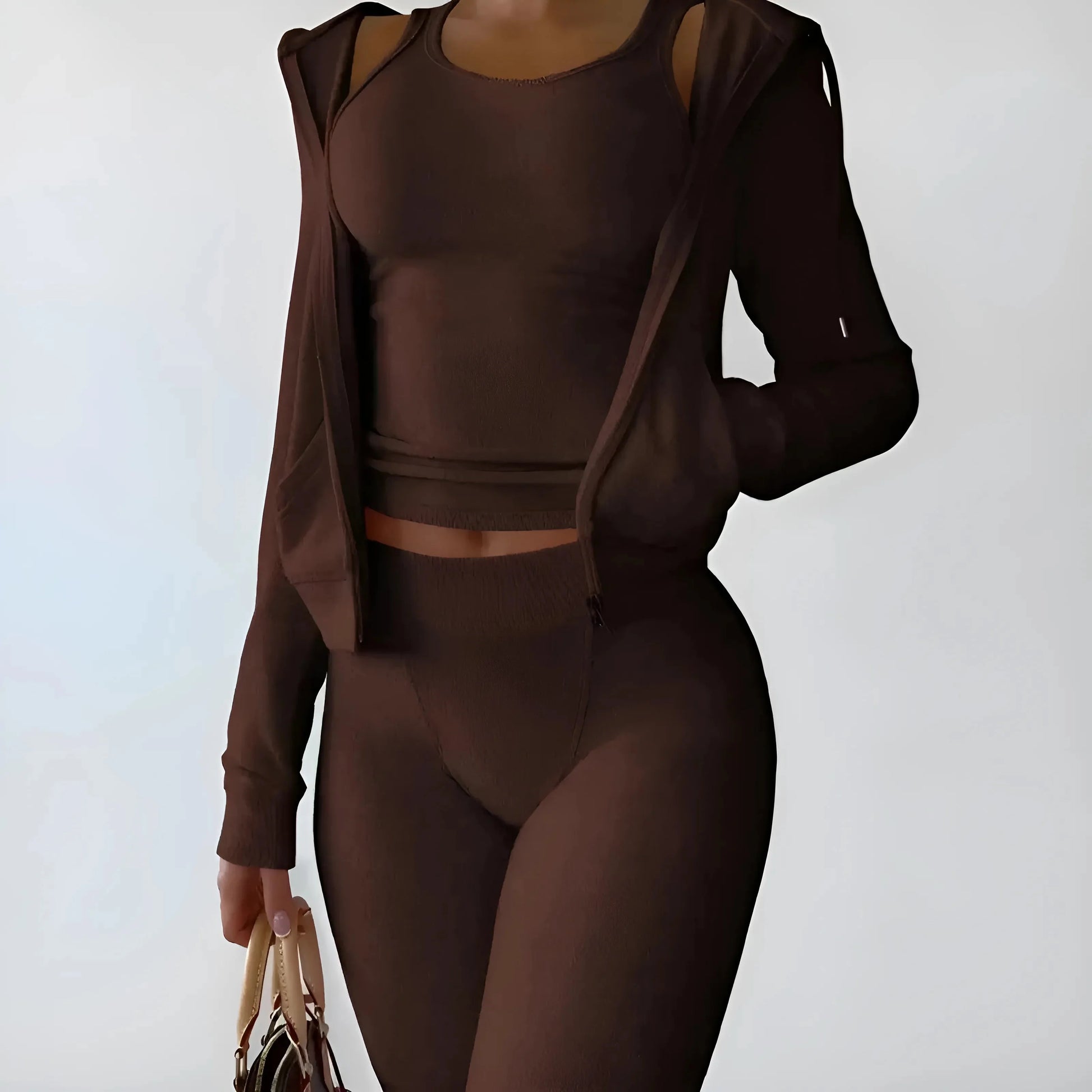 Brown 3-Piece Sports Set