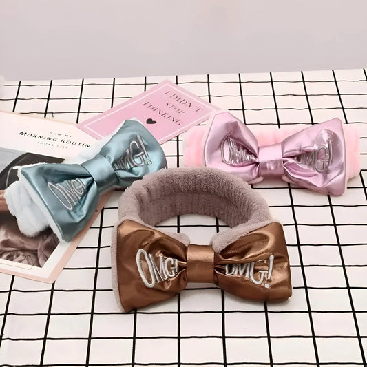 Brown Satin Bow Hairband