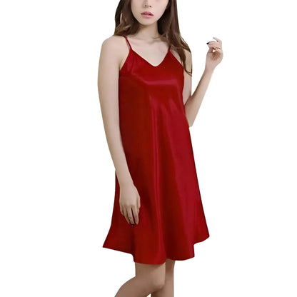 Burgundy Silk Nightdress