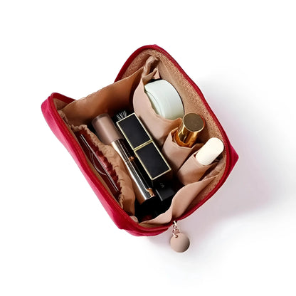 Compact Zip-Up Cosmetic Bag