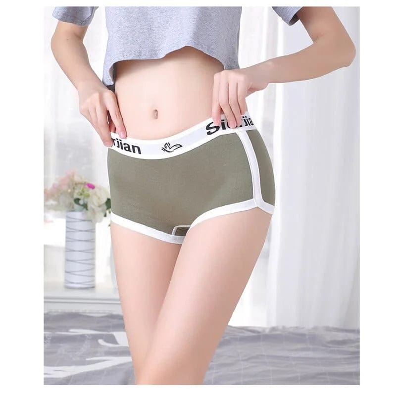  Damen-Boxershorts mit Besatz