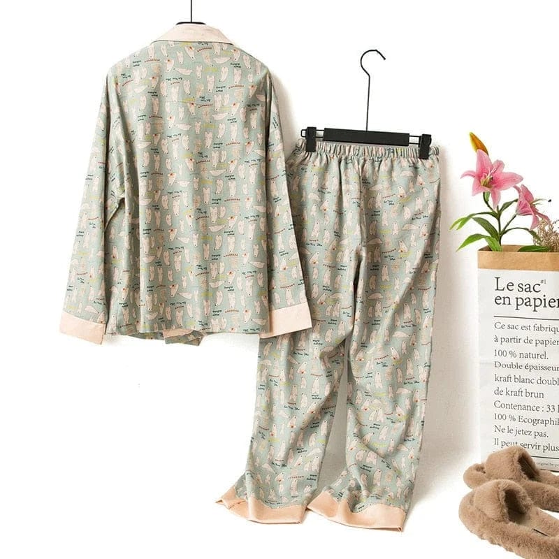  Damenpyjama mit langer Hose