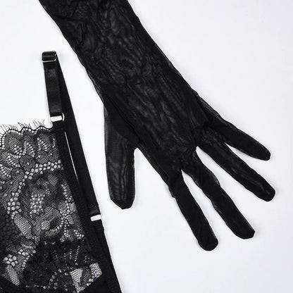 Komplettset mit Spitzen-Details