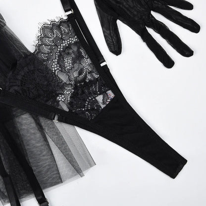 Komplettset mit Spitzen-Details