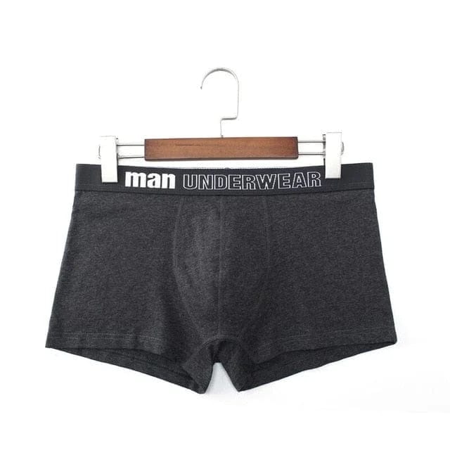 Dunkelgrau Klassische Herren-Boxershorts von Manunderwear