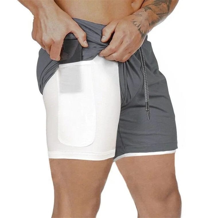 Dunkelgrau Lange Badehose für Herren