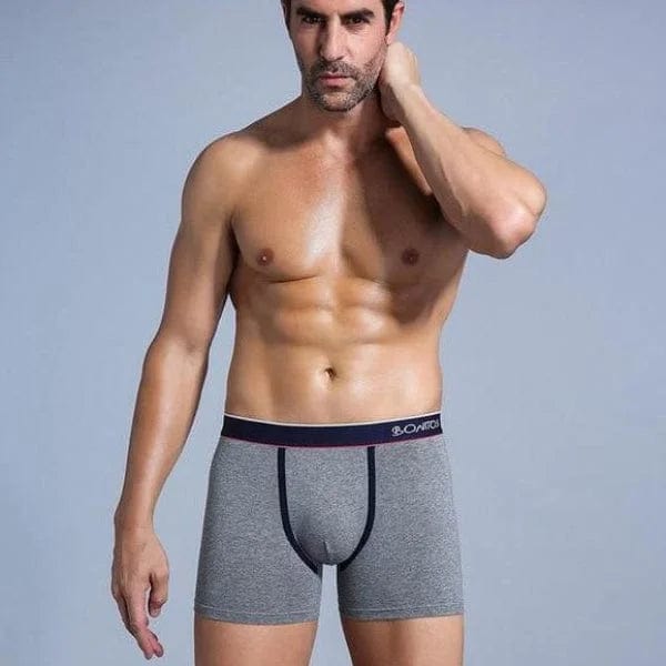 Dunkelgrau Lange Boxershorts für Herren