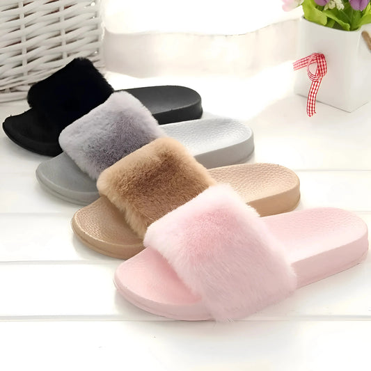 Faux Fur Slippers