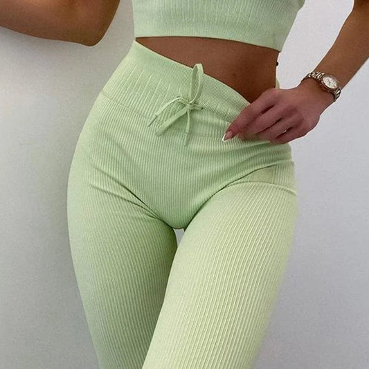  Gerippte Leggings für Damen