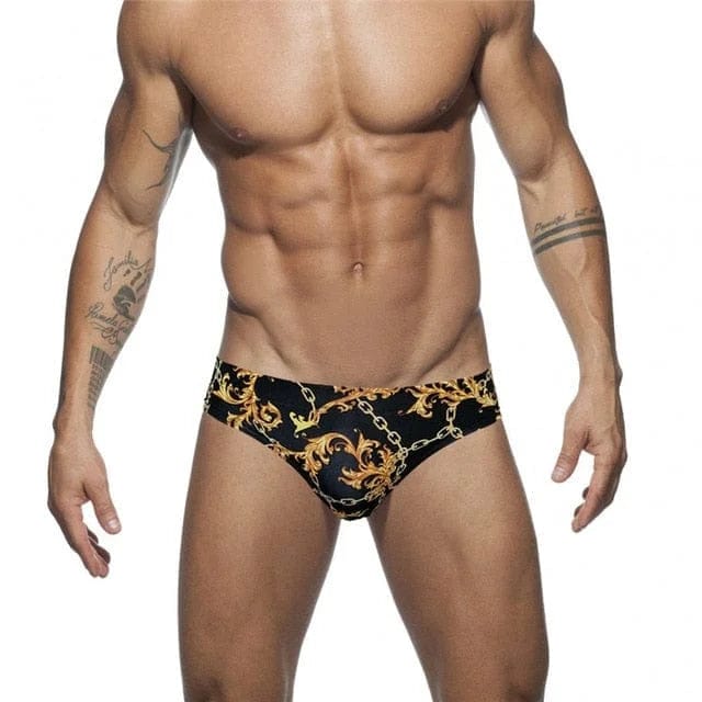 Golden Herren-Badehose mit Muster