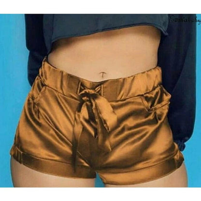 Golden Kurze Schlafshorts mit Gummizug