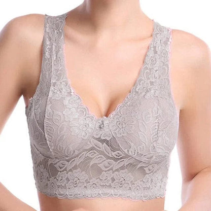 Grau Bralette-BH aus Spitze