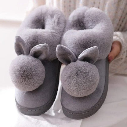 Grau Damen-Slipper