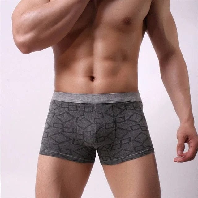 Grau Herren-Boxershorts aus Baumwolle