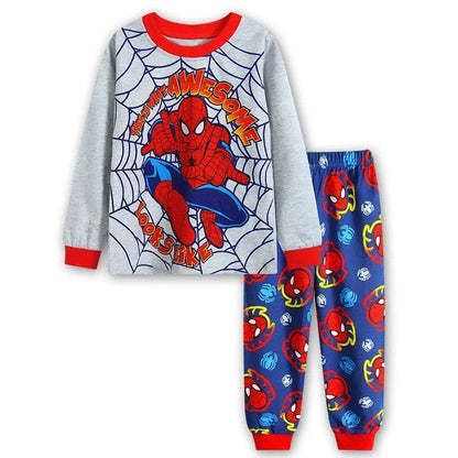 Grau Kinderpyjama mit Superheldenmotiv