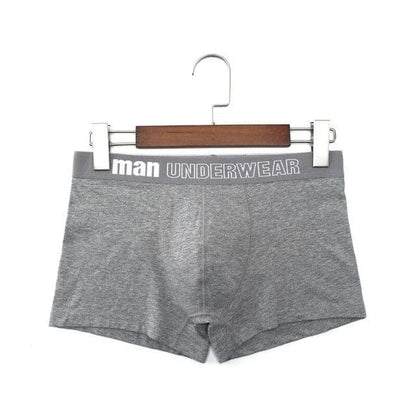 Grau Klassische Herren-Boxershorts von Manunderwear