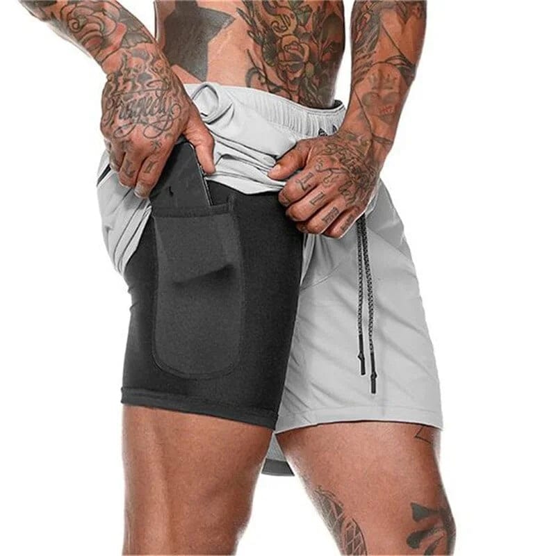 Grau Lange Badehose für Herren