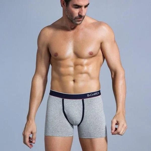 Grau Lange Boxershorts für Herren