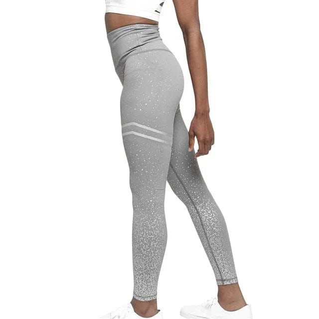 Grau Sportleggings mit Ombre-Effekt