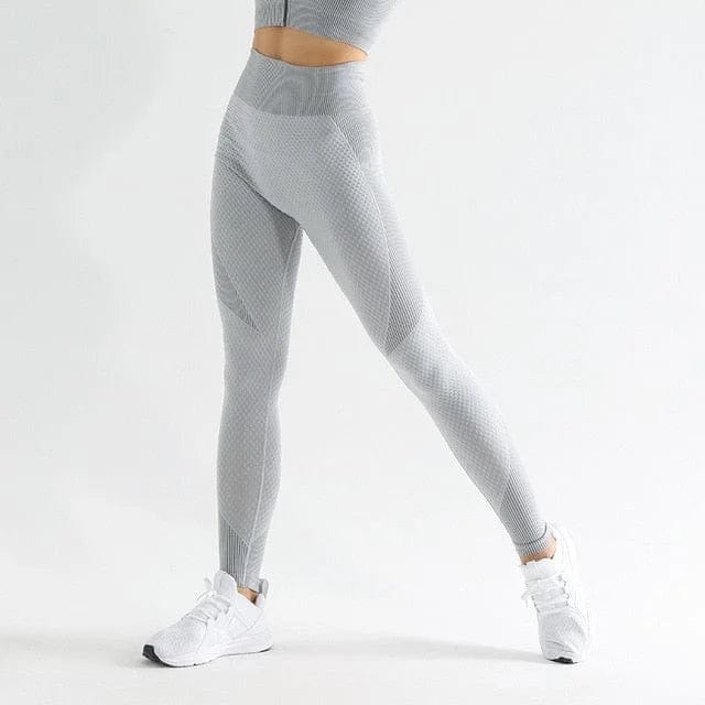 Grau Sportleggings mit Push-up-Effekt