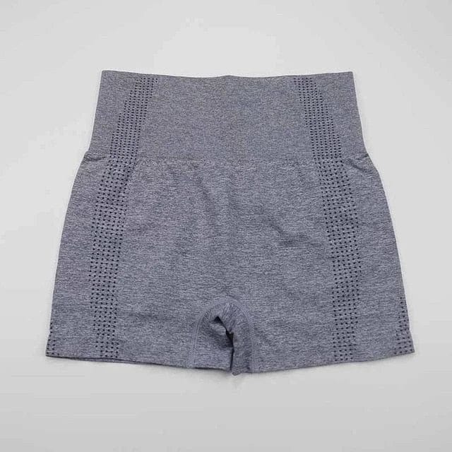 Grau Sportshorts mit hoher Taille